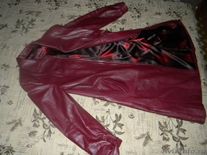 Продам новый женский кожаный френч, вишнёвого цвета, - Изображение #3, Объявление #15928